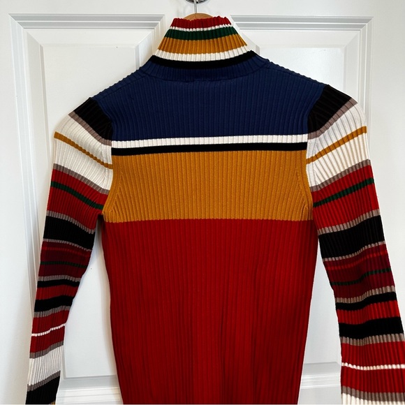 Weekend Max Mara Multicolor Turtleneck Fitted Sweater & Skirt SET Spring Sz:Xs/S - Picture 12 of 16